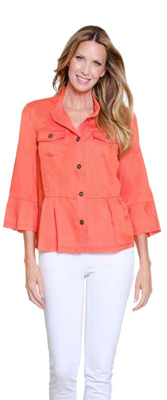 Intense Orange Peplum Jacket