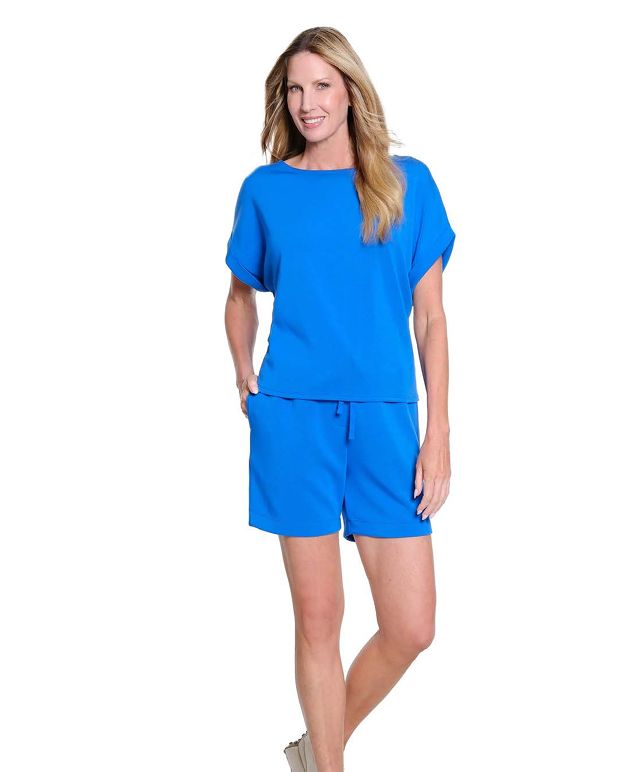Electric Blue Dolman Wide Nk Top