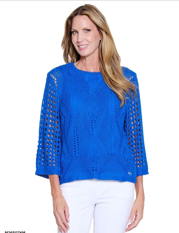 Electric Blue Sweater Top