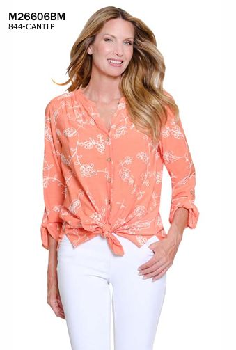 Cantelope Tie Waist Top