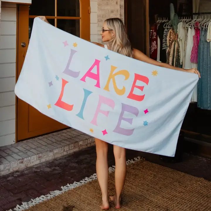 Lake Life Multicolored Quick Dry Towel