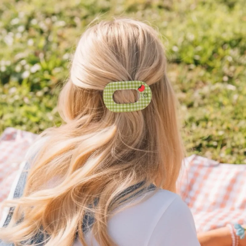 Locally Grown Small Flat Round Hair Clip