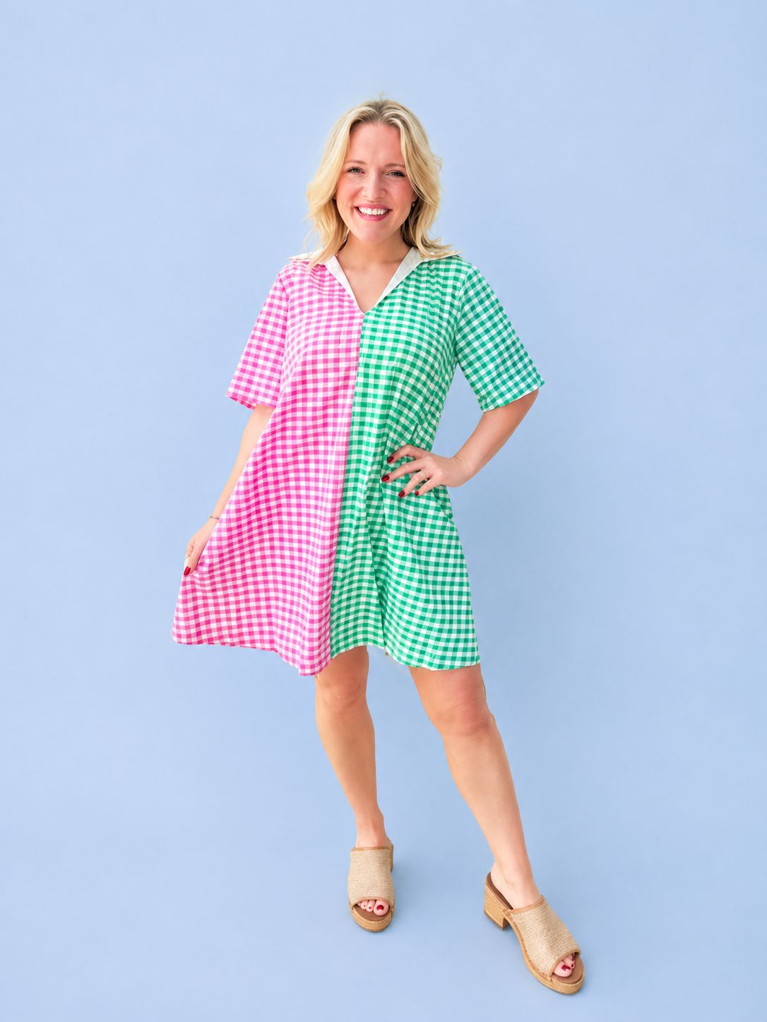 Olivia Multi Seer Gingham Dress