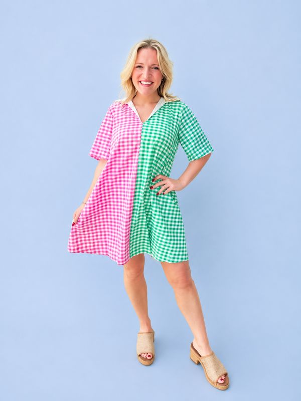 Olivia Multi Seer Gingham Dress