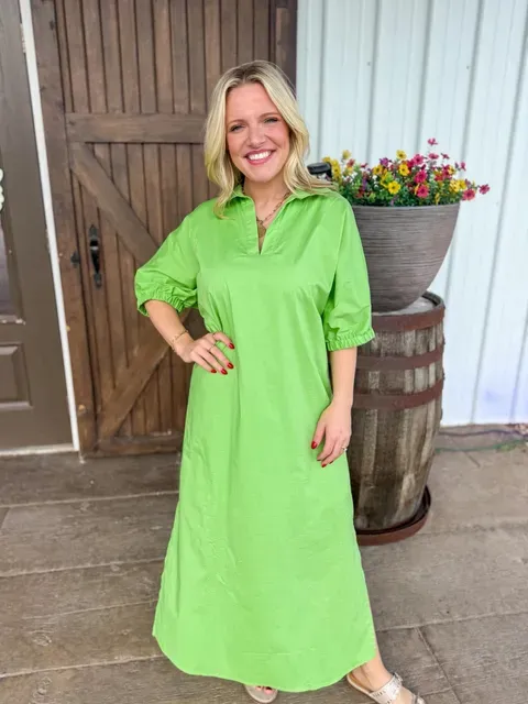 Blakely Green Apple Dress