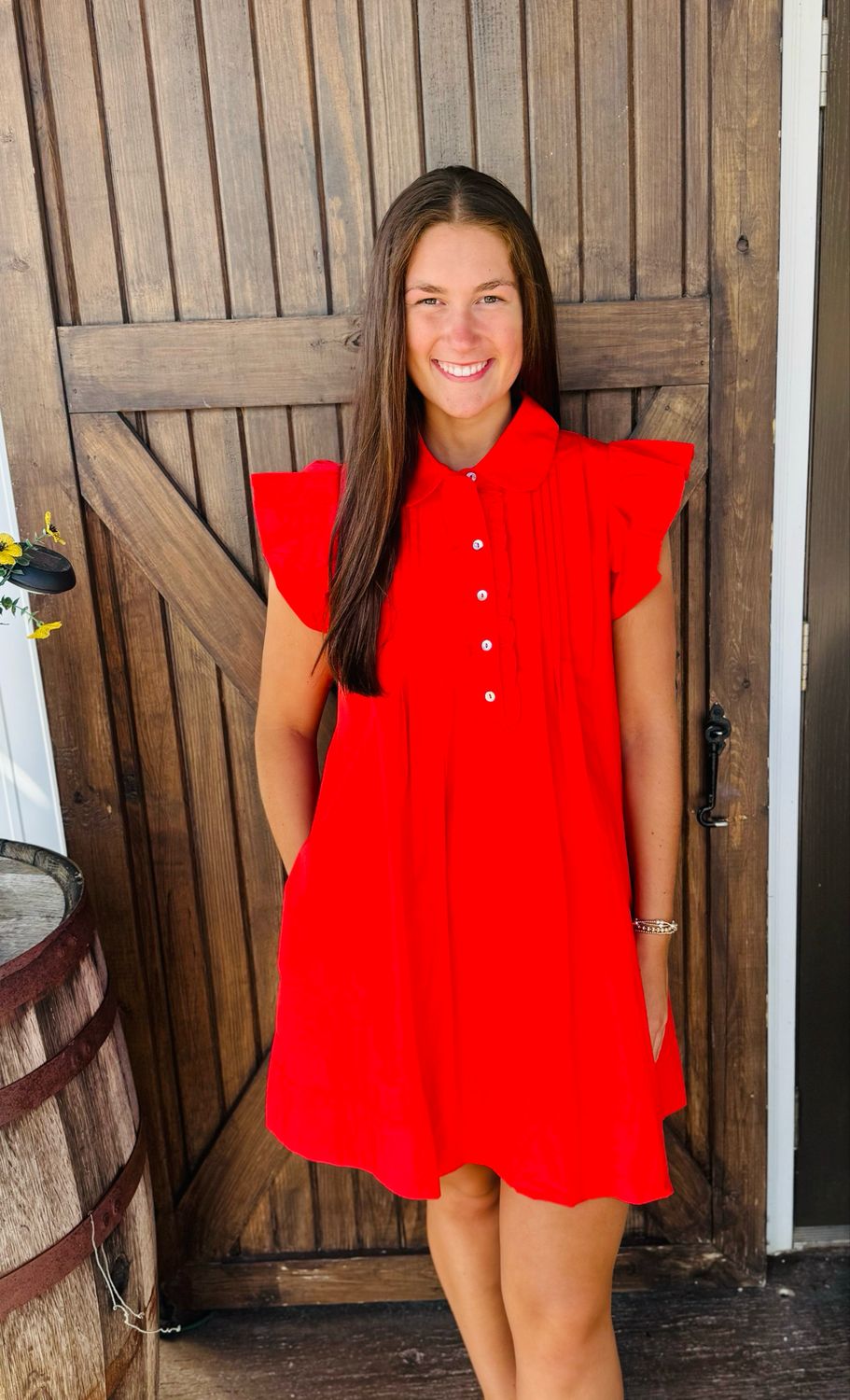 Main Street Red Dress
