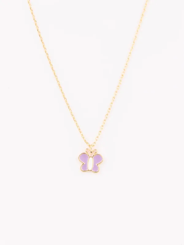 Luxe Purple Butterfly Necklace