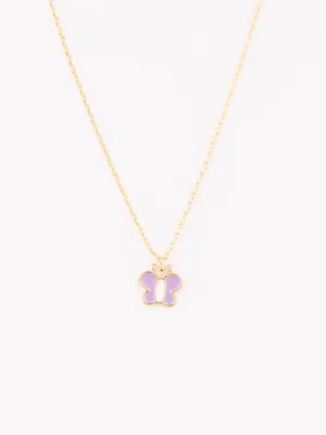 Luxe Purple Butterfly Necklace