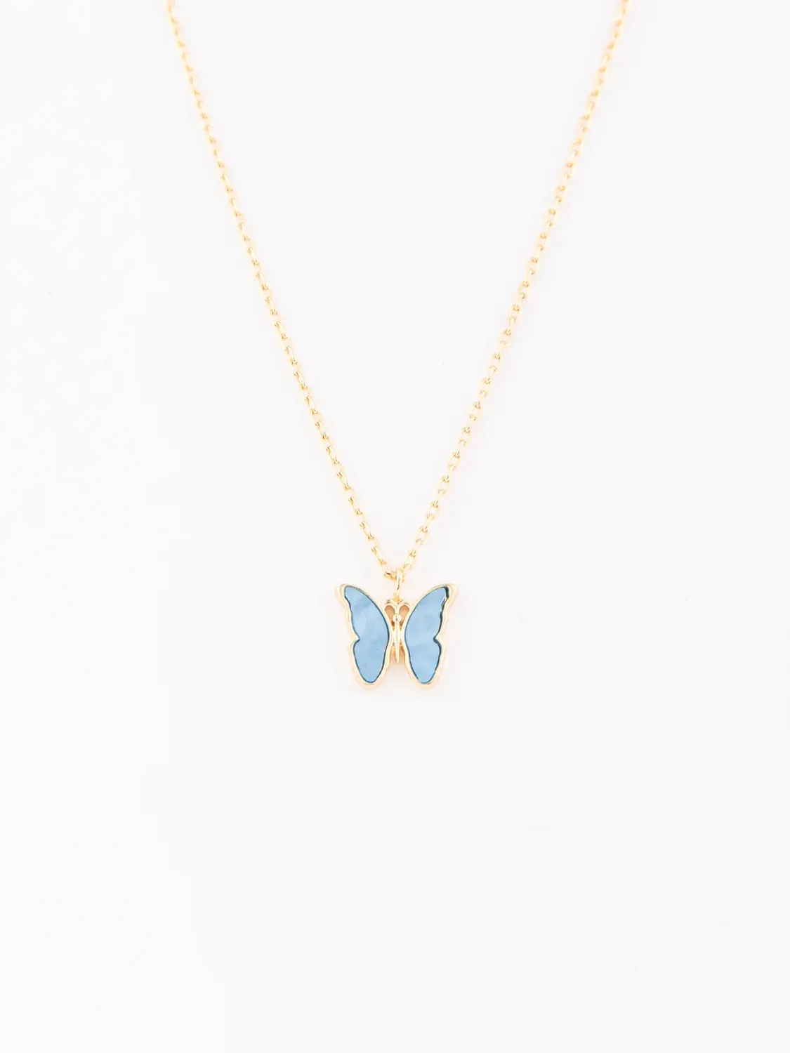 Luxe Blue Butterfly Necklace