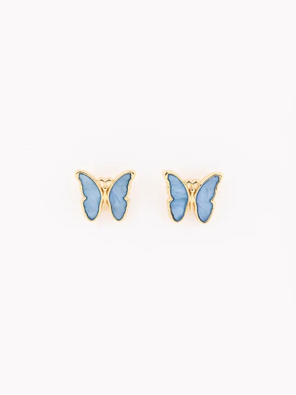 Luxe Blue Butterfly Earrings