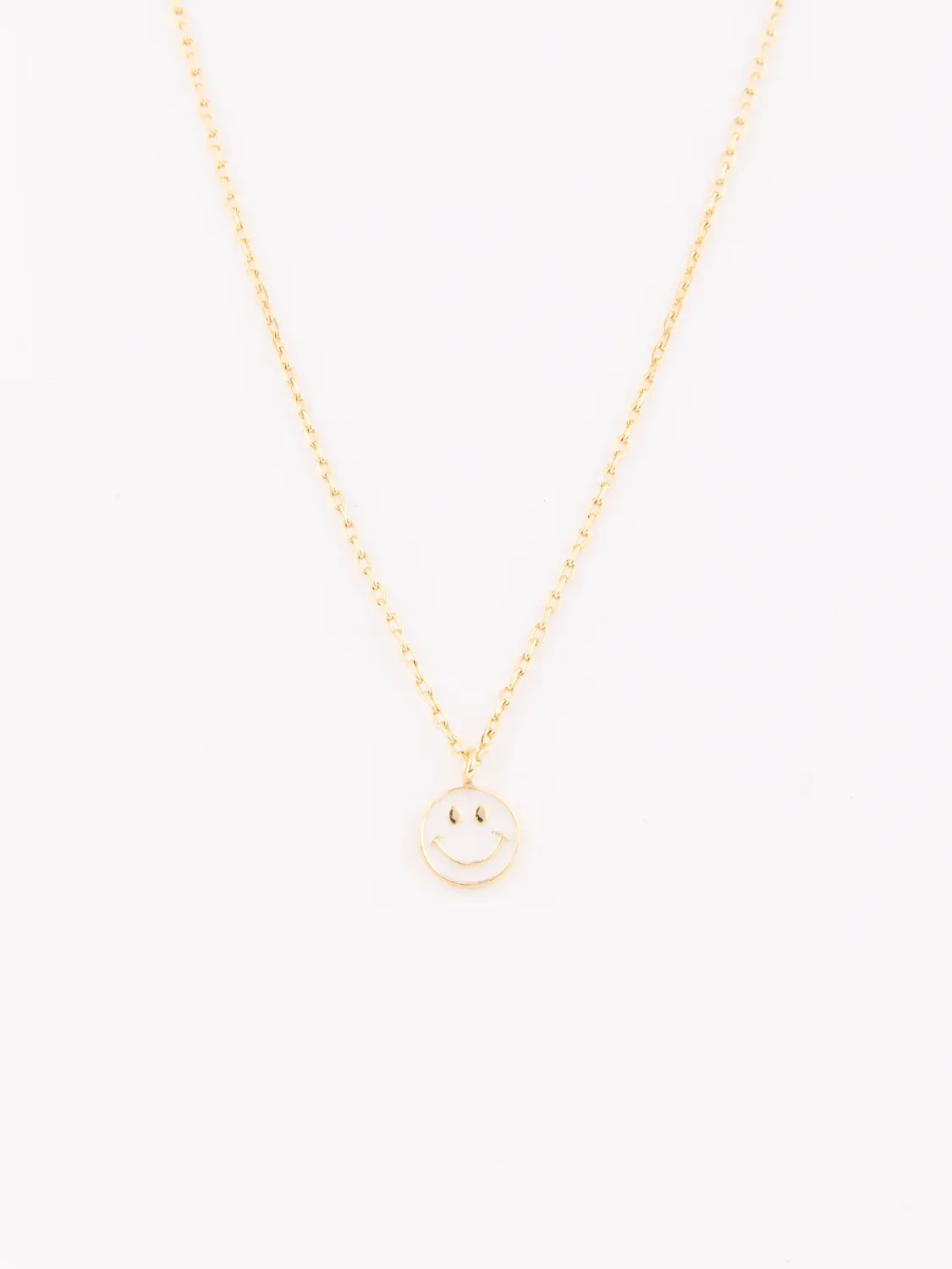 Luxe White Smiley Necklace