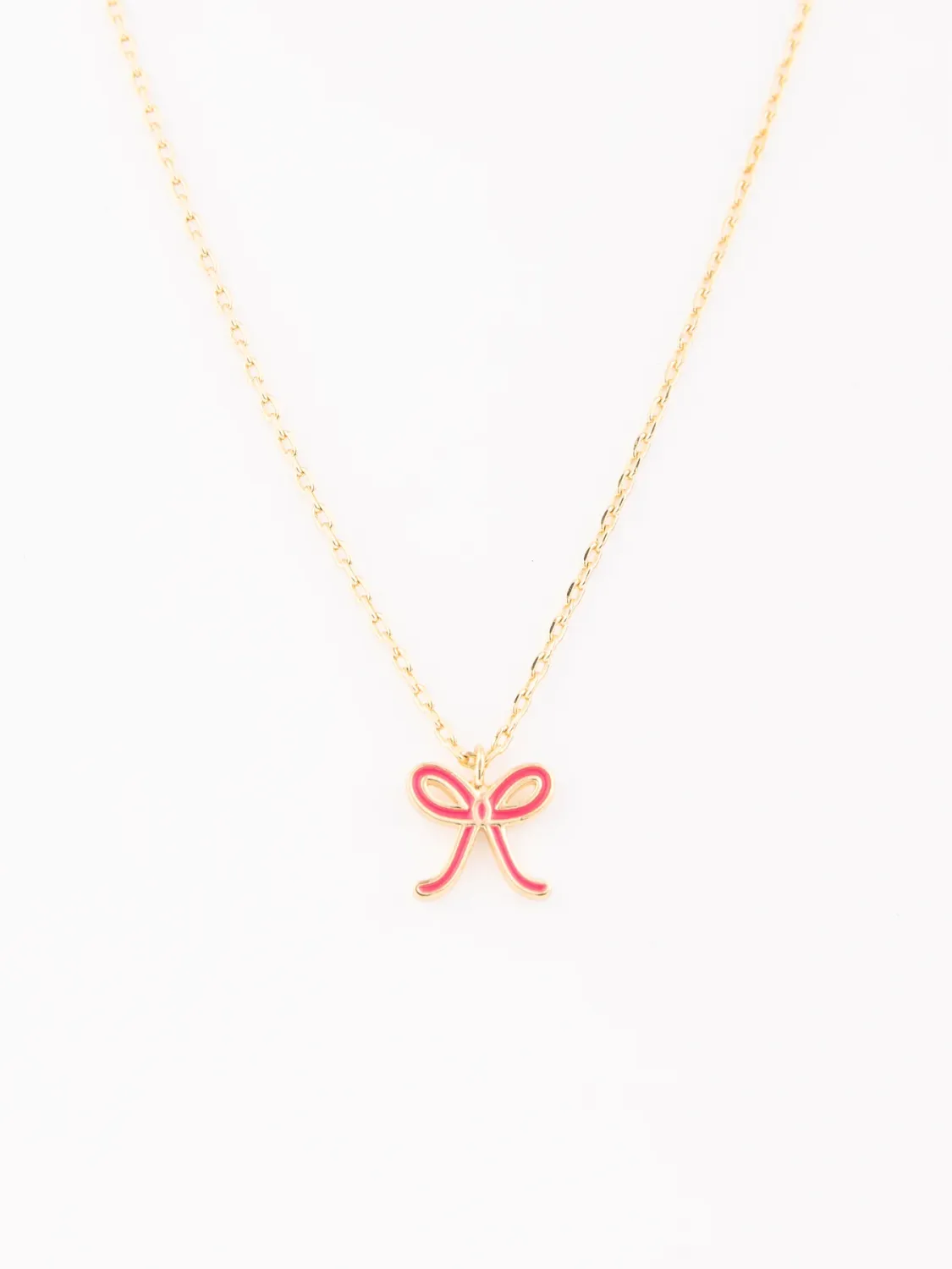 Luxe Pink Bow Necklace