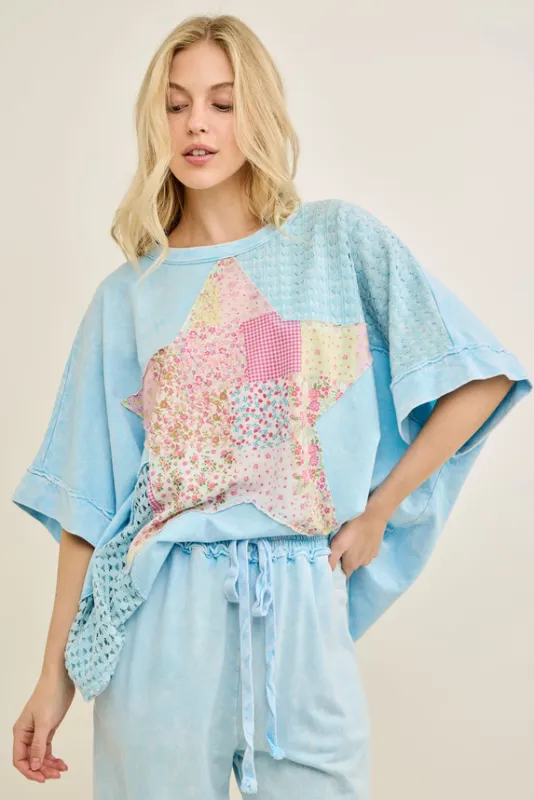 Blue Skies Patch Top