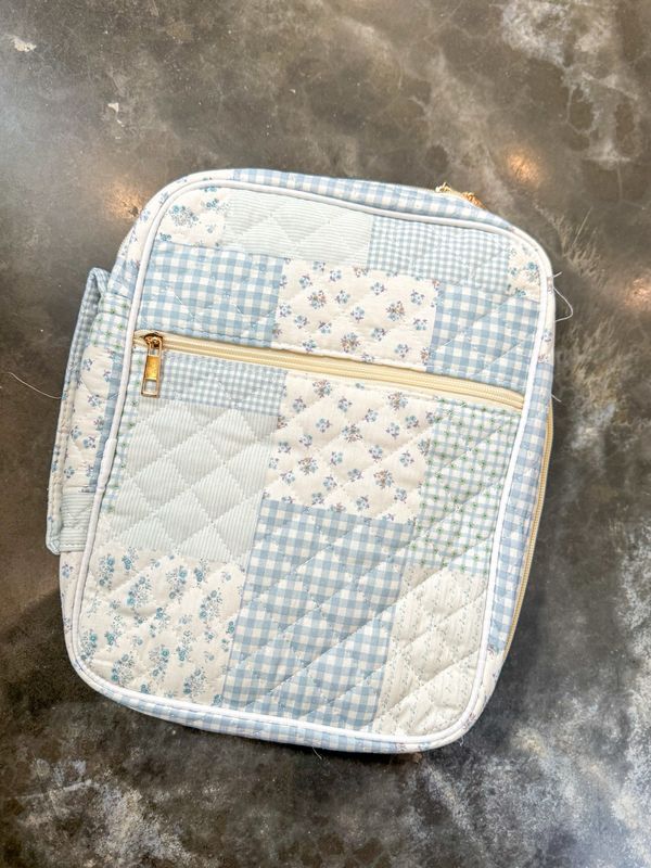 Miriam Blue Patchwork Bible Cover