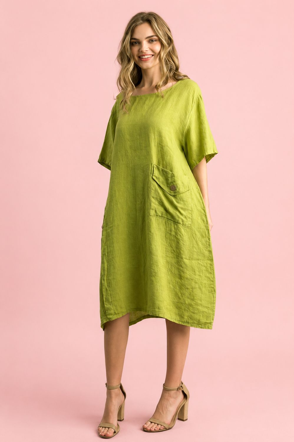 VG Limeade Linen Dress