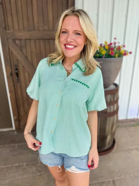 CH Green Tea Stripe Top