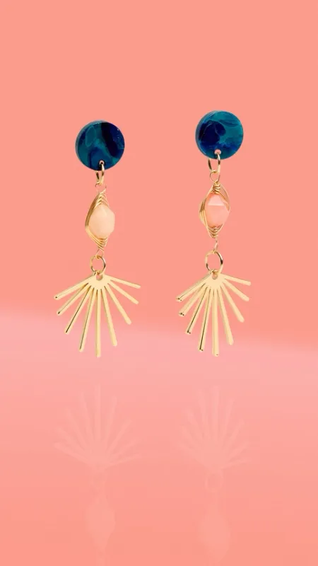 Celestial Midnight Bloom Dangles