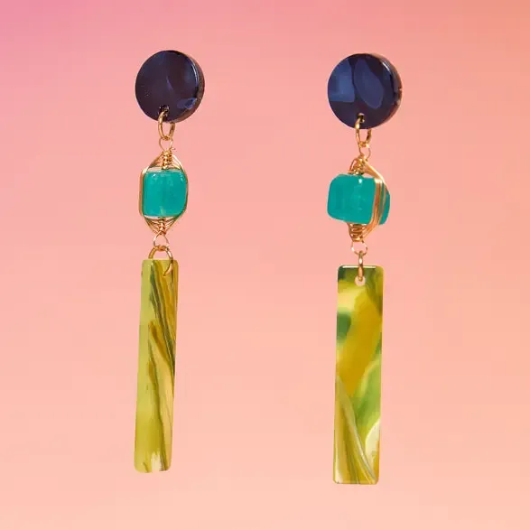 Lupe Jade Tropical Dangles