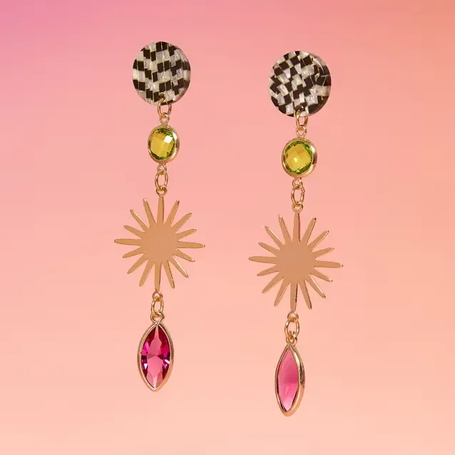 Riza Edgy Dangle Earrings