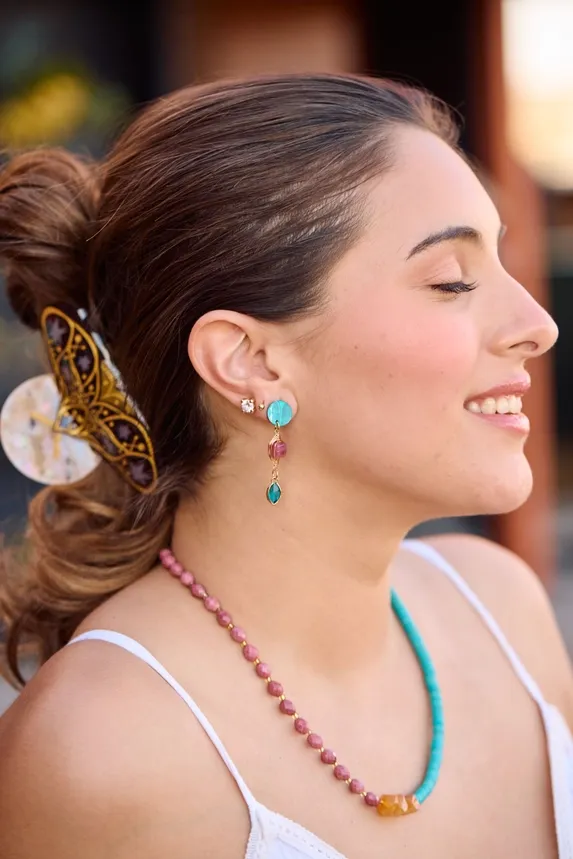 Good Fortune Jade Blue Dangles
