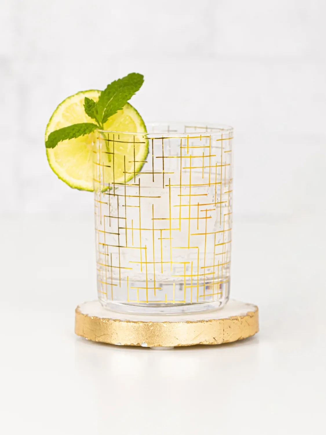 Glass Cocktail Gold Hatch