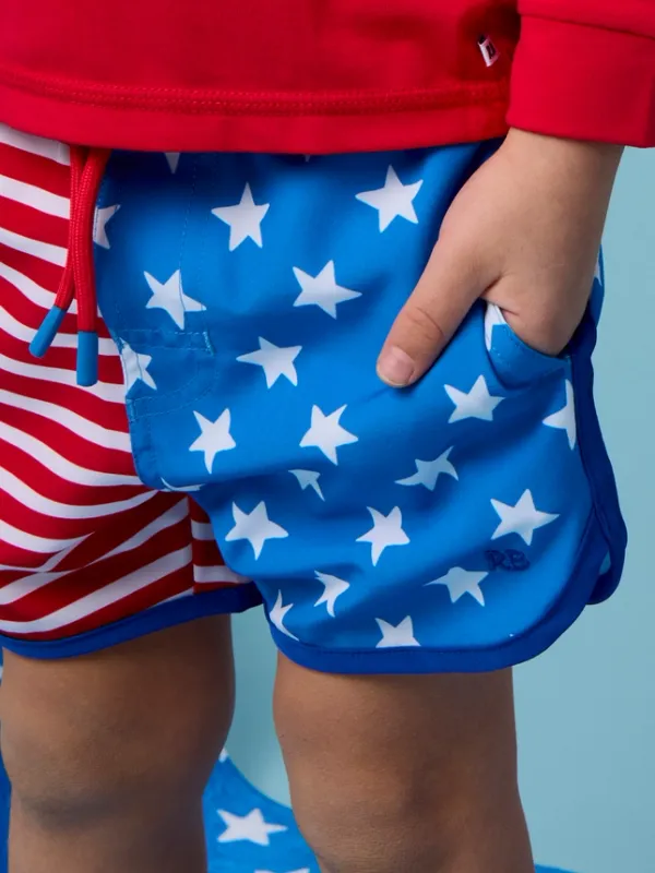 Boys Stars &amp; Stripes Swim Trunks
