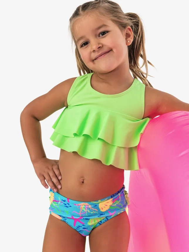 Girls Neon Jelly Time 2 Piece Swimsuit