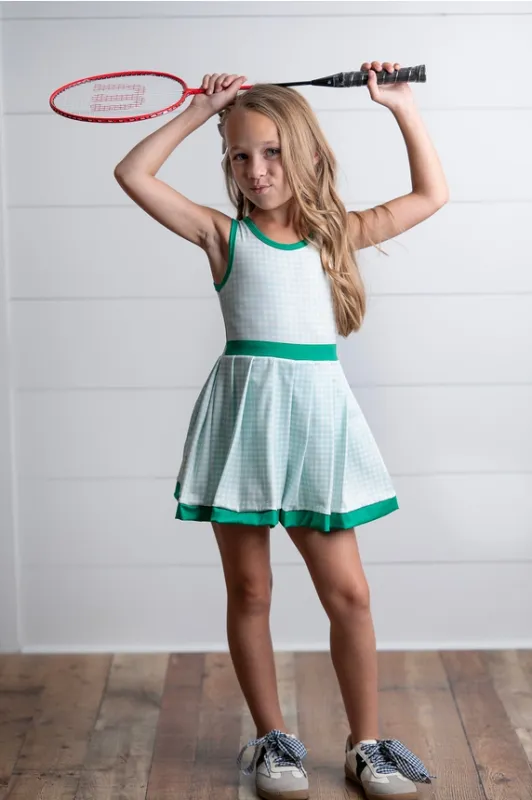 Green Check Active Dress