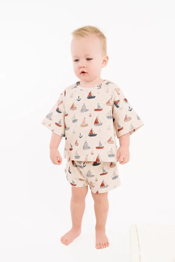 Nautical Sail Slouchy Set