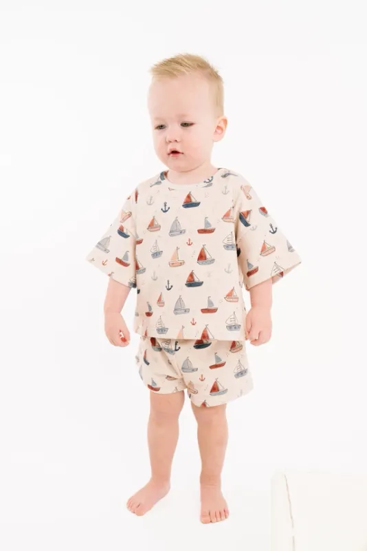 Nautical Sail Slouchy Set