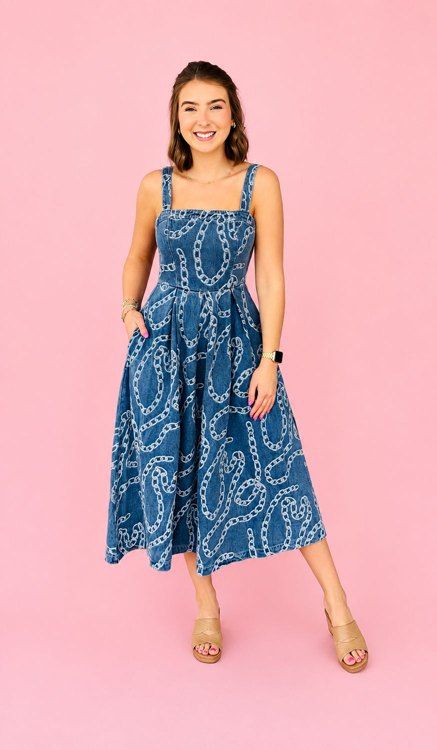 Denim Chain Dress