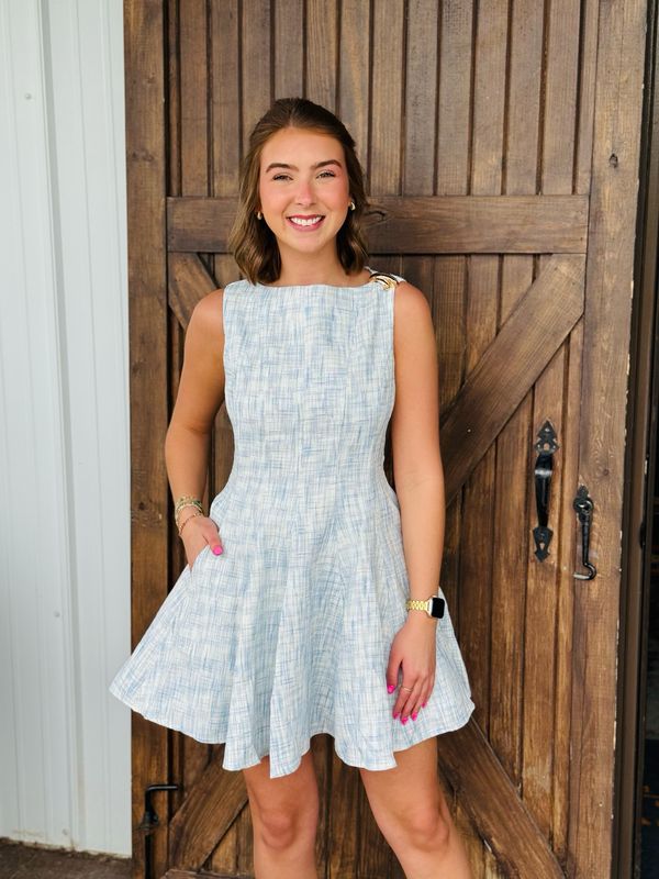 Blue Multi Proper Dress