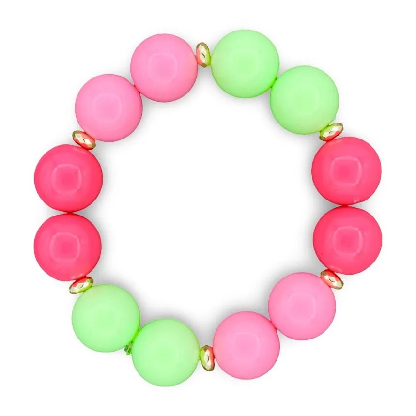 Fun Cabana Bracelet-Green/Pink