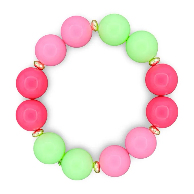 Fun Cabana Bracelet-Green/Pink