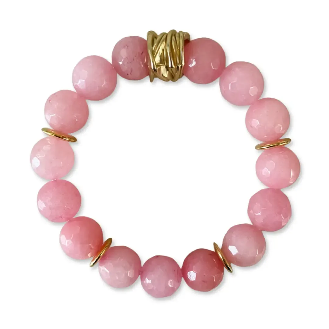 Happy Jade Bracelet-Pale Rose
