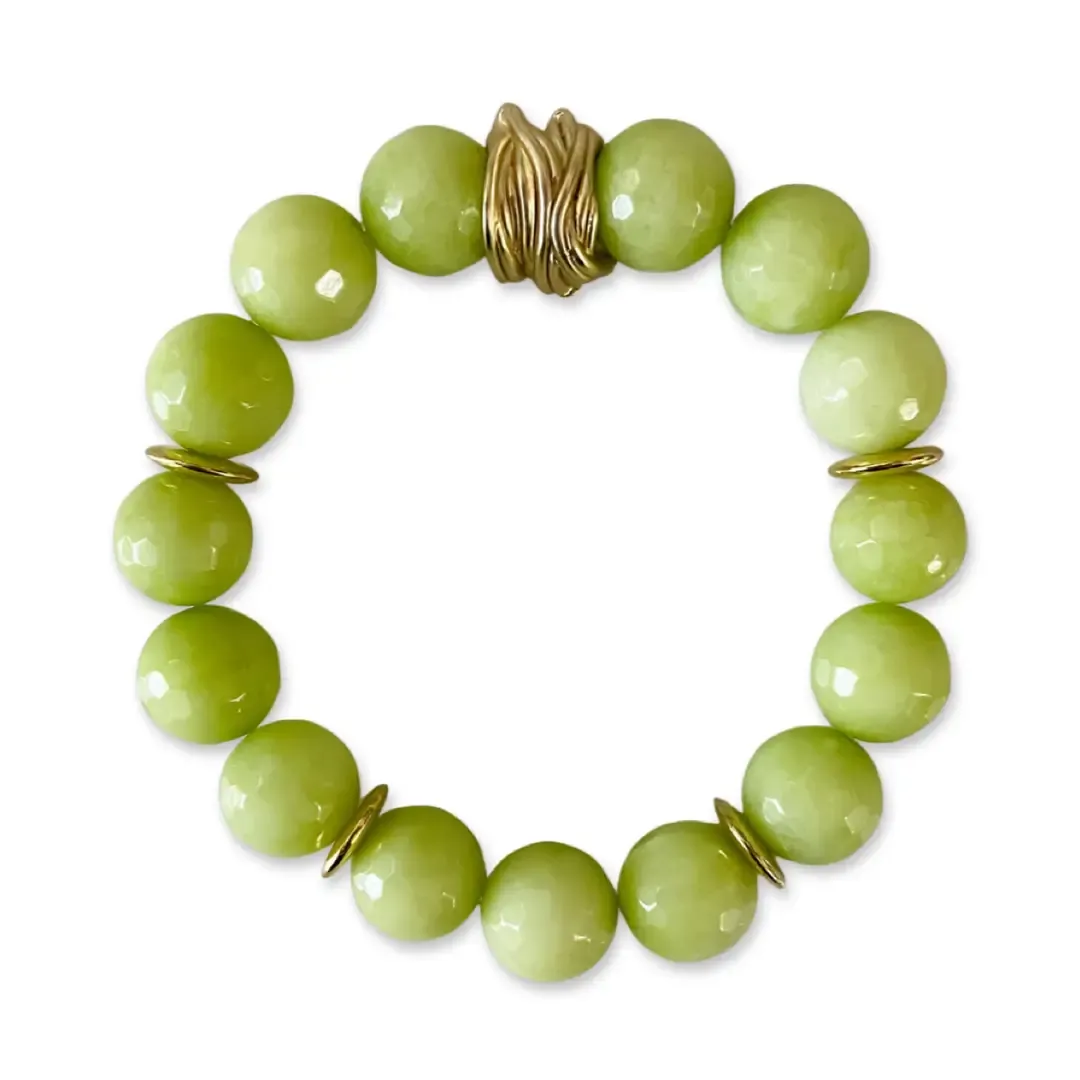 Happy Jade Bracelet-Lime