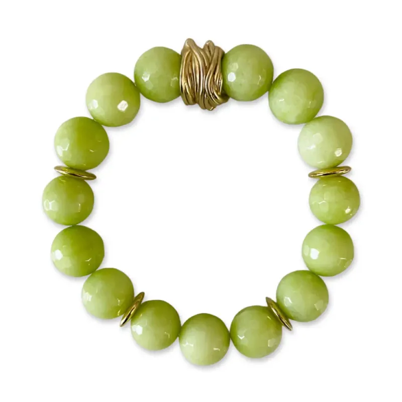 Happy Jade Bracelet-Lime