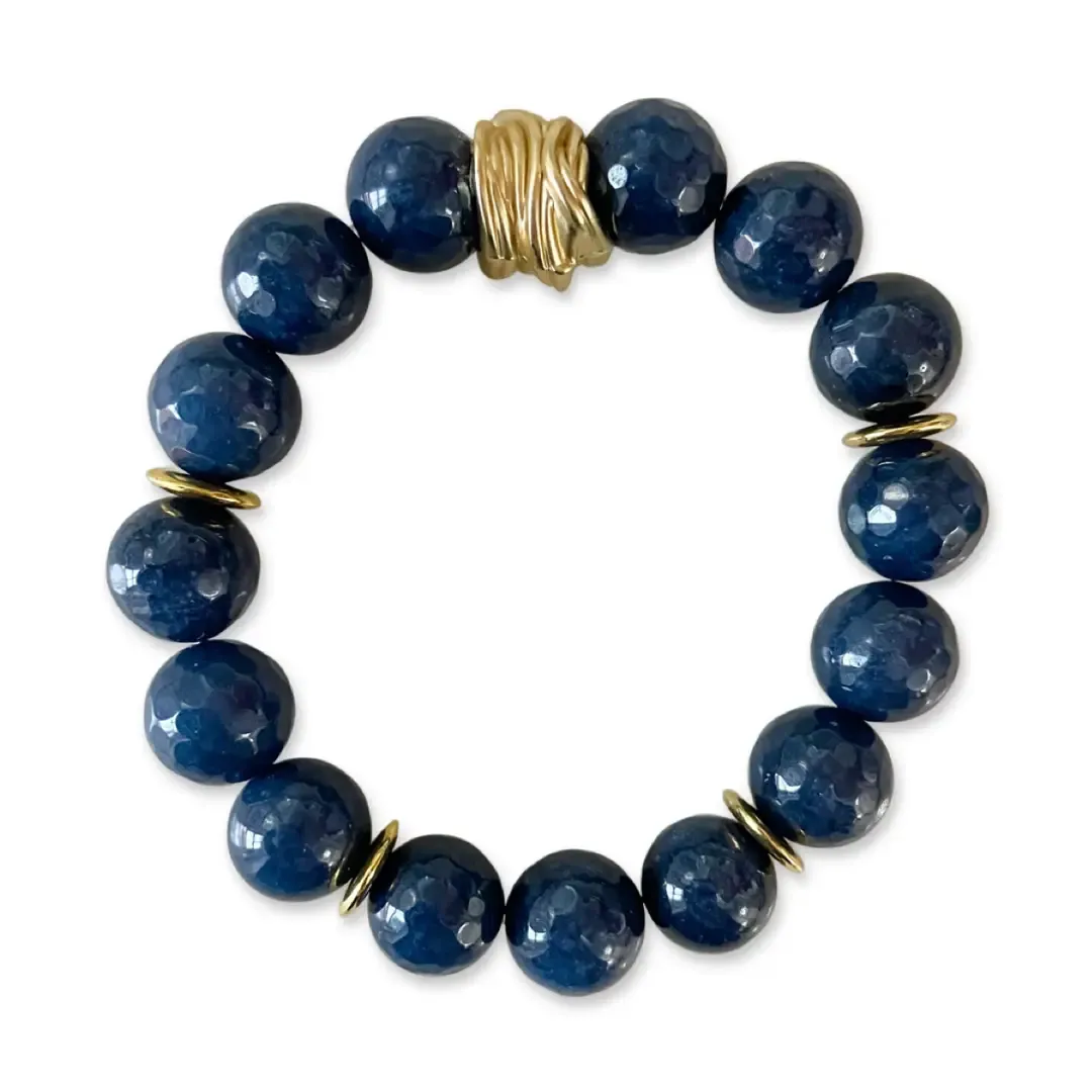 Happy Jade Bracelet-Indigo