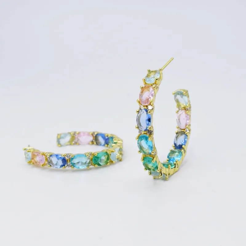 Pastel Dreams Hoops-Gold