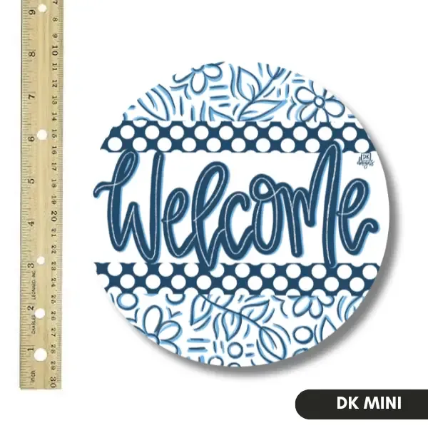 Blue &amp; White Welcome Mini