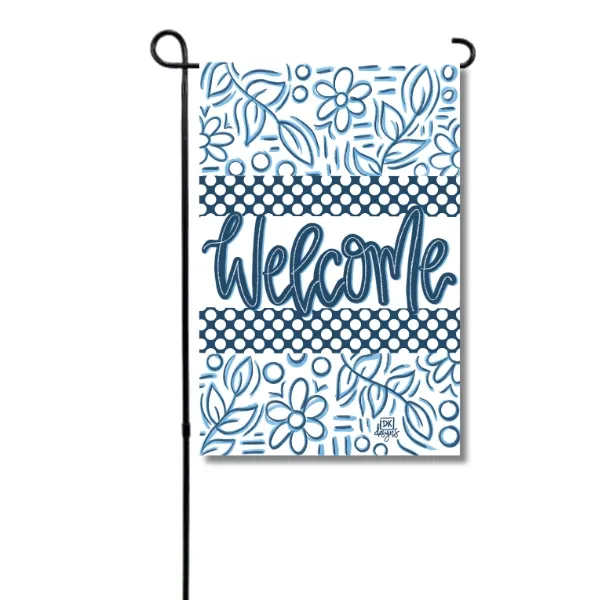 Blue &amp; White Welcome Glam