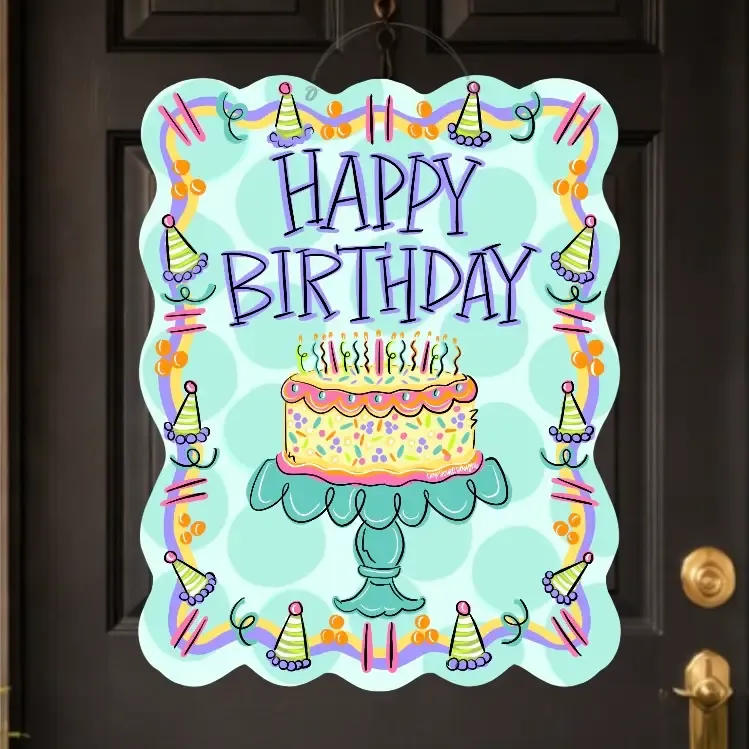 VG Happy Birthday Door Hanger