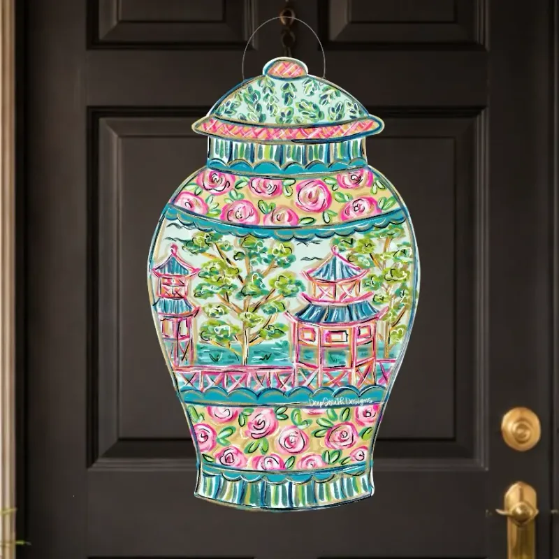 VG Summer Ginger Jar Door Hanger