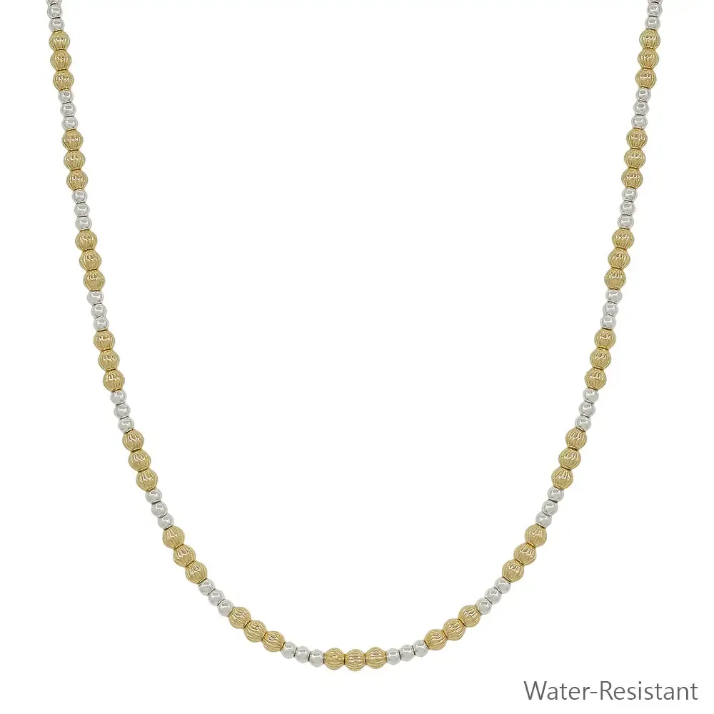 VG Gold &amp; Silver Mixed Bead Necklace