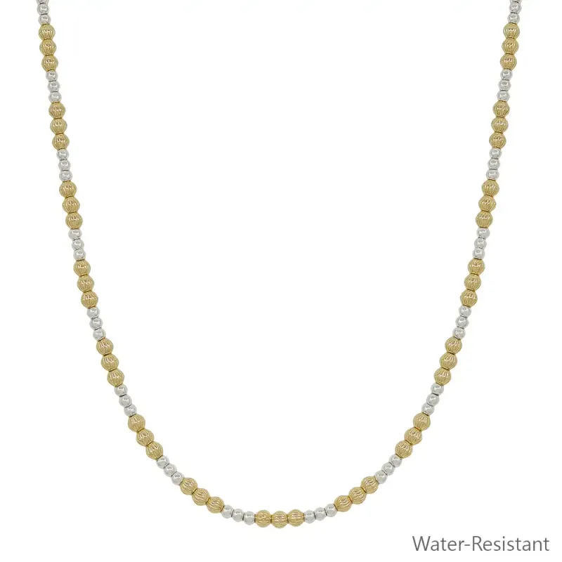 VG Gold &amp; Silver Mixed Bead Necklace