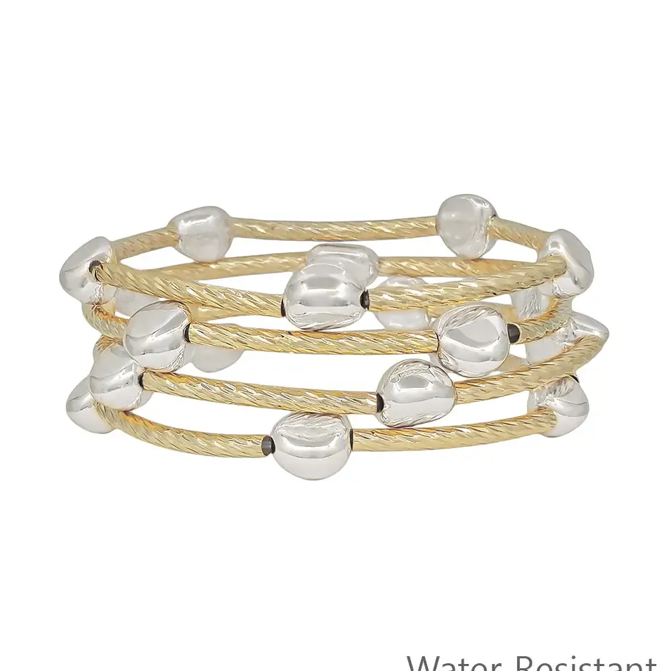 VG 4 Gold Silver Nugget Bracelets