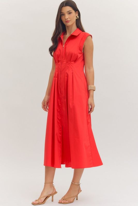 Preppy Paradise Dress-Red