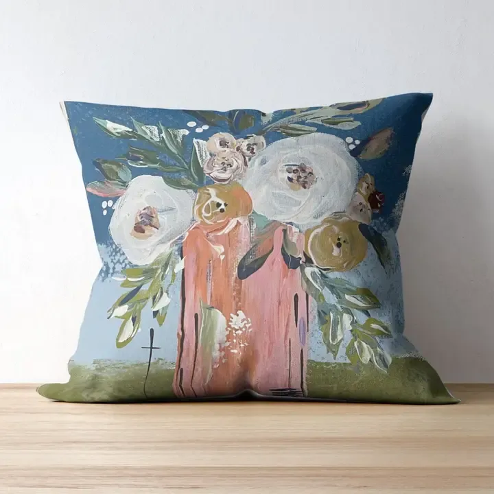 VG Coral Vase Pillow