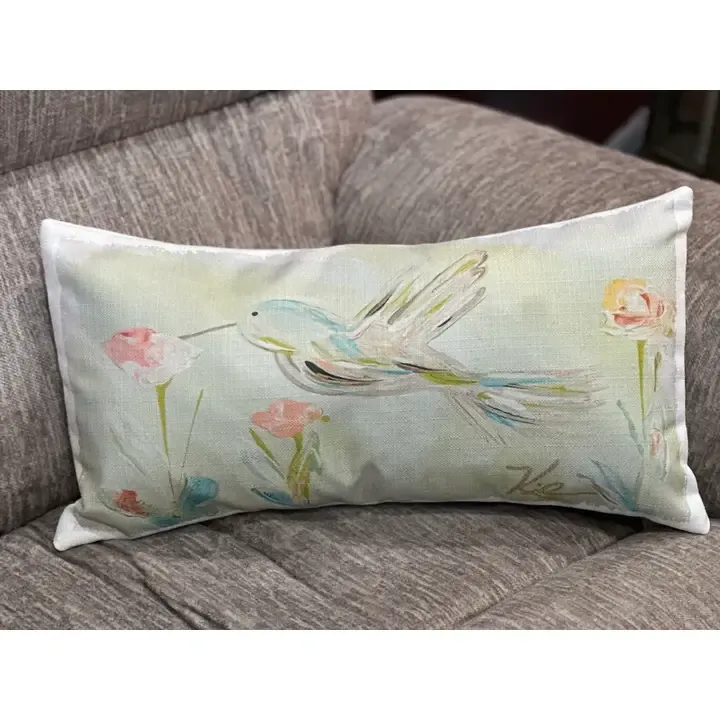 VG Single Hummingbird Lumbar Pillow