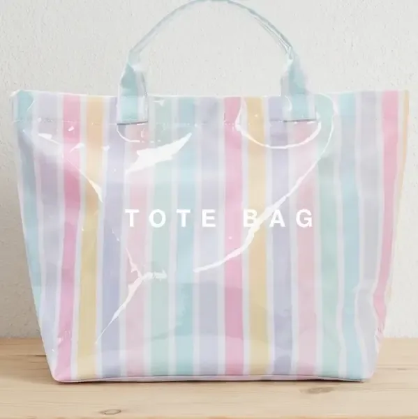 Pastel Striped Tote Bag